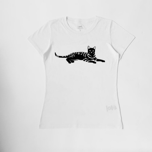 Women's 100% Pima Cotton T-Shirt - White - Large - Bengal Cats for sale near me - Brown, Silver & Snow Bengal kittens for Sale