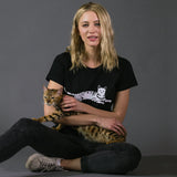 Women's 100% Pima Cotton T-Shirt - Black - Large - Bengal Cats for sale near me - Brown, Silver & Snow Bengal kittens for Sale