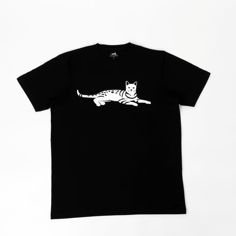 Men's 100% Organic Pima Cotton T-Shirt - Black - Medium - Bengal Cats for sale near me - Brown, Silver & Snow Bengal kittens for Sale