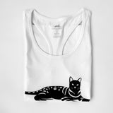 Women's 100% Pima Cotton Tank Top - White - Medium - Bengal Cats for sale near me - Brown, Silver & Snow Bengal kittens for Sale